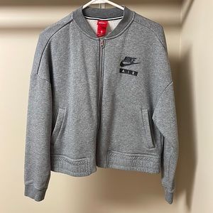 Nike grey zip up sweatshirt